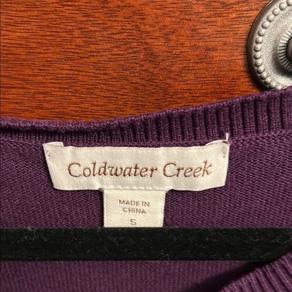 Coldwater Creek Deep Purple Button-Up Cardigan - Picture 4 of 4